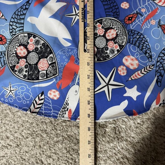 Tropical Bros Shirt Mens Medium Blue Hawaiian Button Up Short Sleeve Stretch - Picture 8 of 8